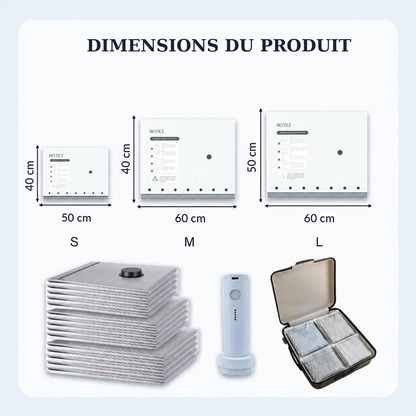 Meloria sacs sous vide – dimensions S, M, L