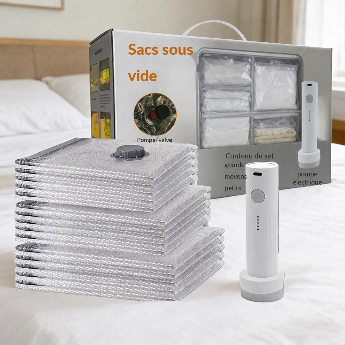 Meloria coffret de sacs sous vide avec pompe